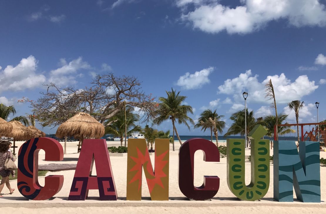 Playa de Cancún, en Quintana Roo, México.