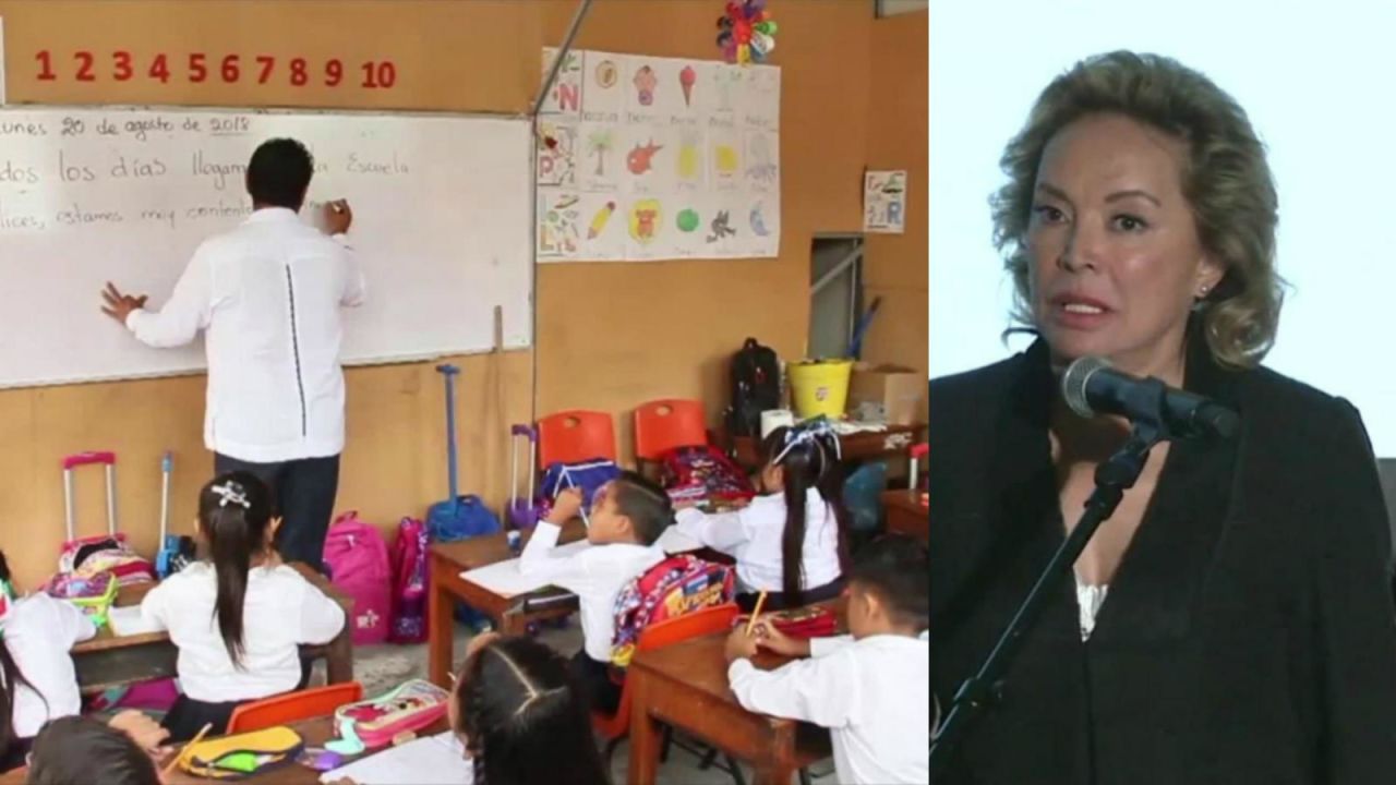 CNNE 555281 - reaparicion de elba esther gordillo coincide con el regreso a clases