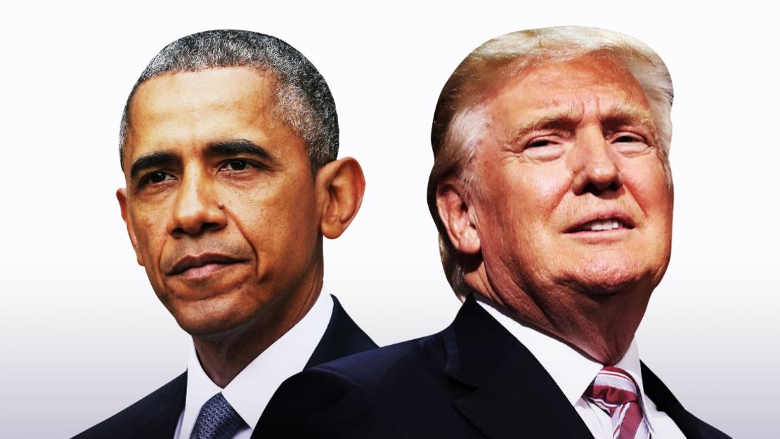 Barack Obama y Donald Trump.