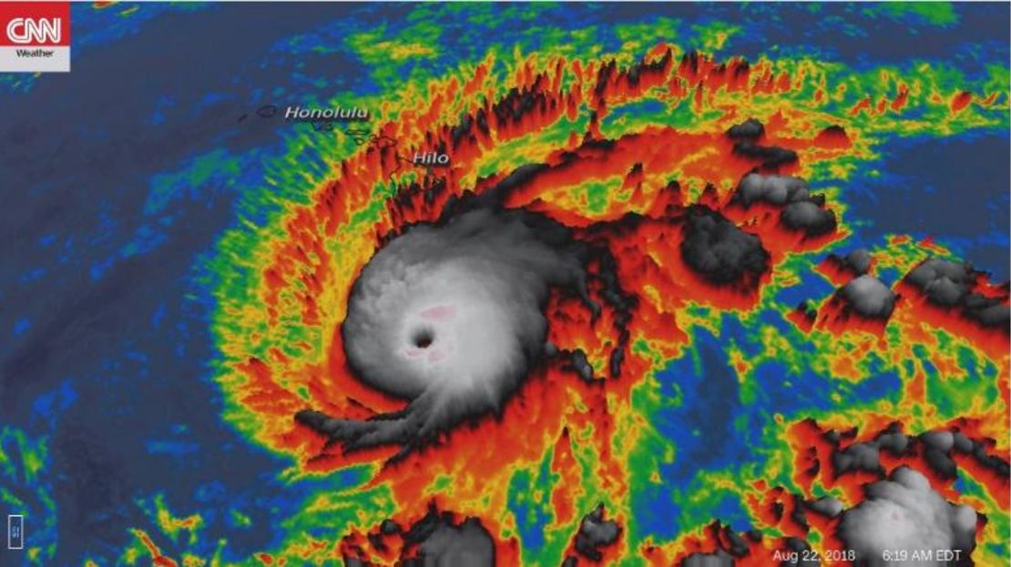 Hurricane Lane se muestra en una imagen de satélite desde el miércoles por la mañana.