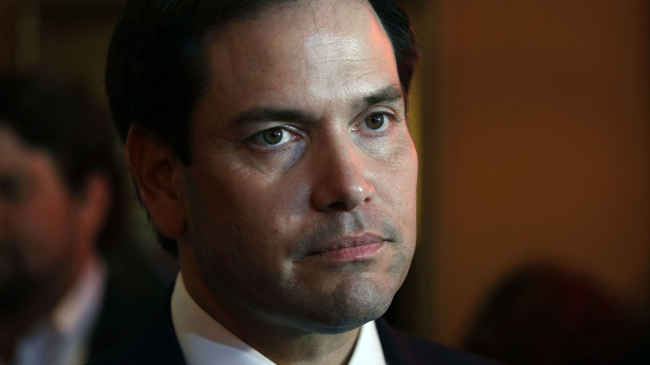 DETROIT, MI - AUGUST 13: U.S. Sen. Marco Rubio (R-FL) attends a campaign event with Michigan GOP Senate candidate John James at Senor Lopez Restaurant August 13th, 2018 in Detroit, Michigan. James, an Iraq war veteran and businessman who has President Donald Trump's endorsement, will be running against Democrat incumbent U.S. Sen. Debbie Stabenow (D-MI) this November.