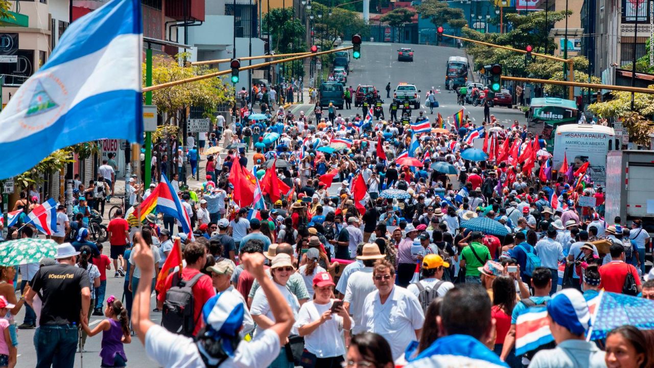 CNNE 556941 - marcha en costa rica a favor de los refugiados nicaraguenses