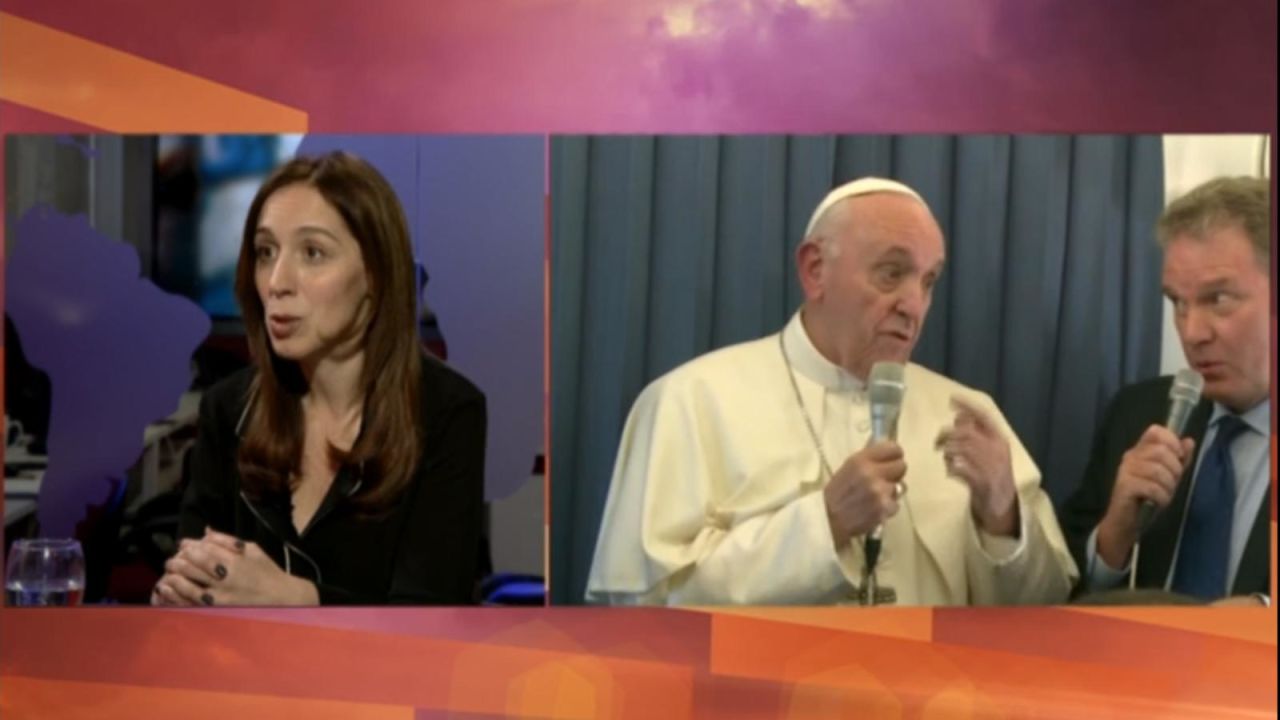 CNNE 557281 - maria eugenia vidal sobre el papa francisco- "no estoy de acuerdo con todo lo que dice"