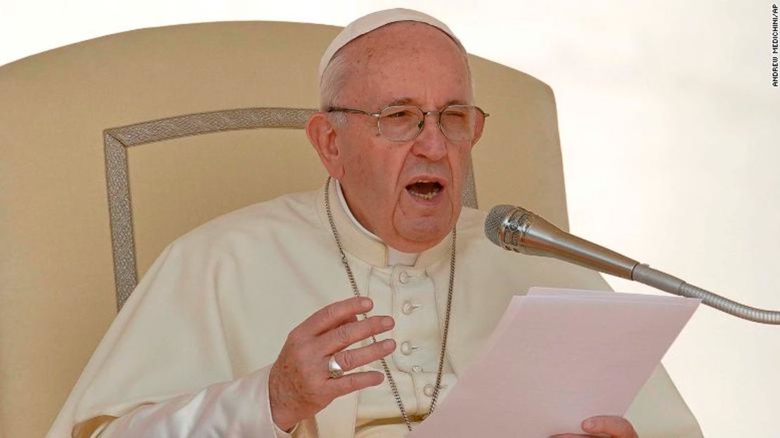 Papa Francisco durante su audiencia diaria en el Vaticano.