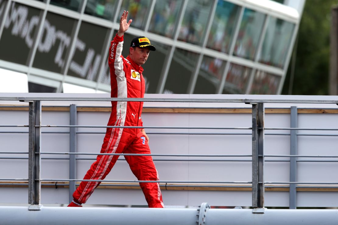 El piloto Kimi Raikkonen, en Monza, Italia.