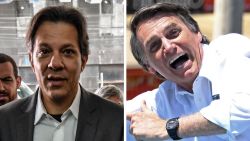 Haddad y Bolsonaro, en imágenes recientes.