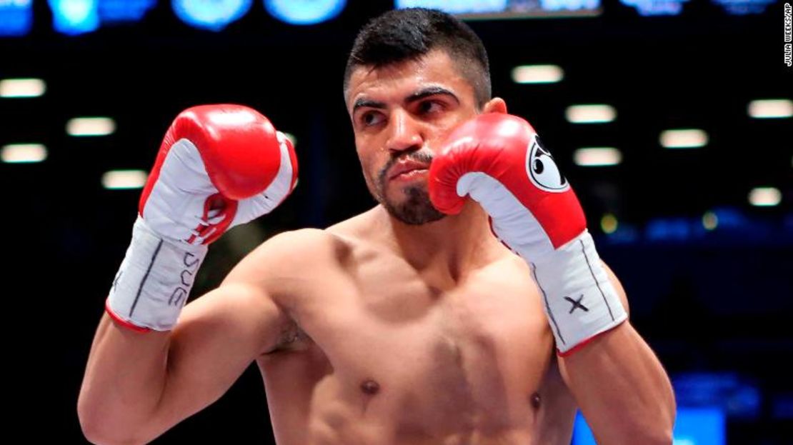 Victor Ortiz, en una pelea de 2014 en Nueva York. Alguna ve fue campeón de peso welter.