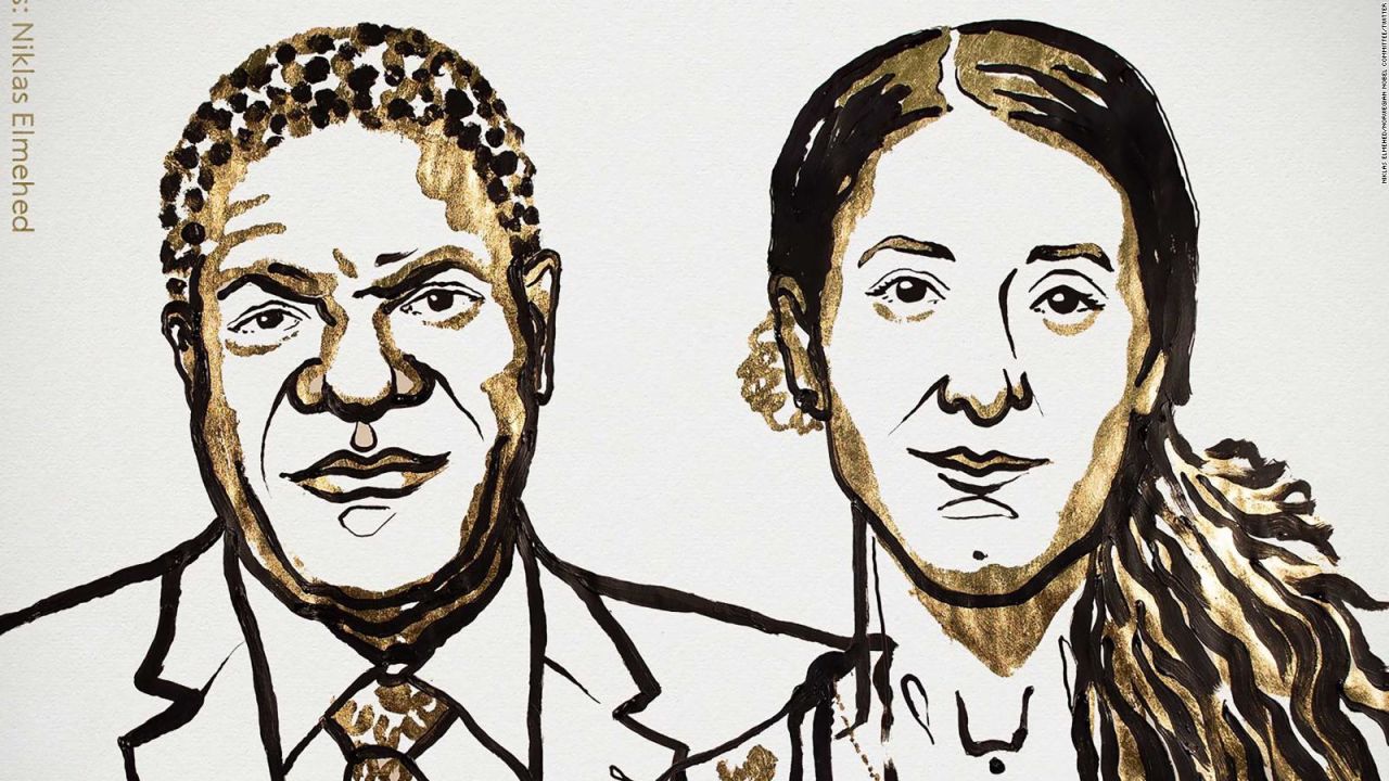 CNNE 574968 - denis mukwege y nadia murad, los dos activistas contra la violencia sexual que comparten el nobel de la paz 2018