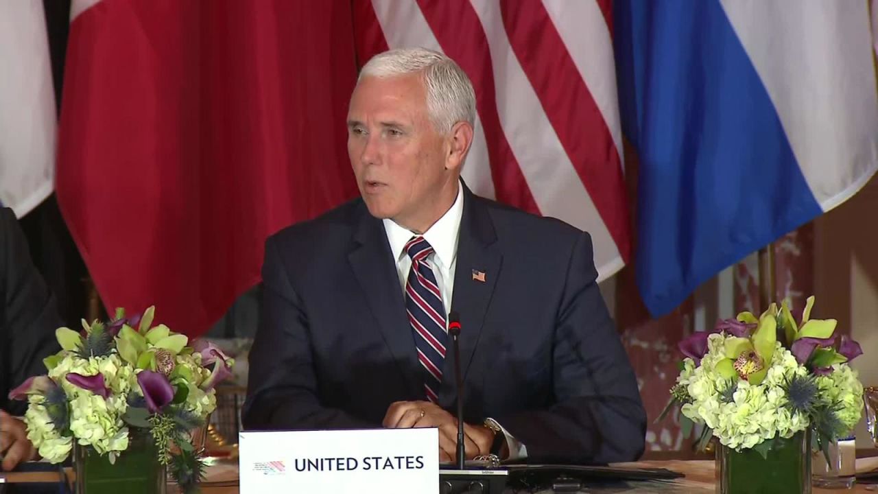 CNNE 576933 - el vicepresidente mike pence pide desalentar la inmigracion ilegal durante la conferencia sobre centroamerica