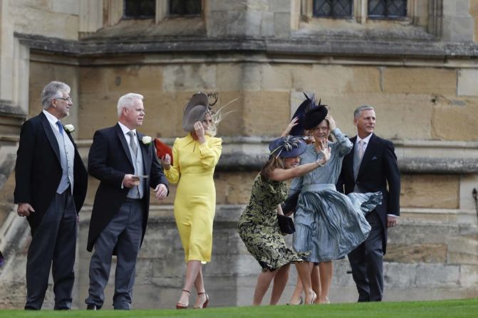 Algunos invitados en el Castillo de Windsor.