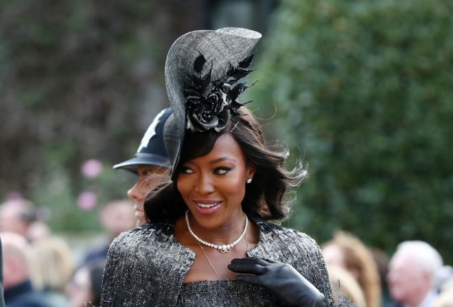 Naomi Campbell llega a la boda.