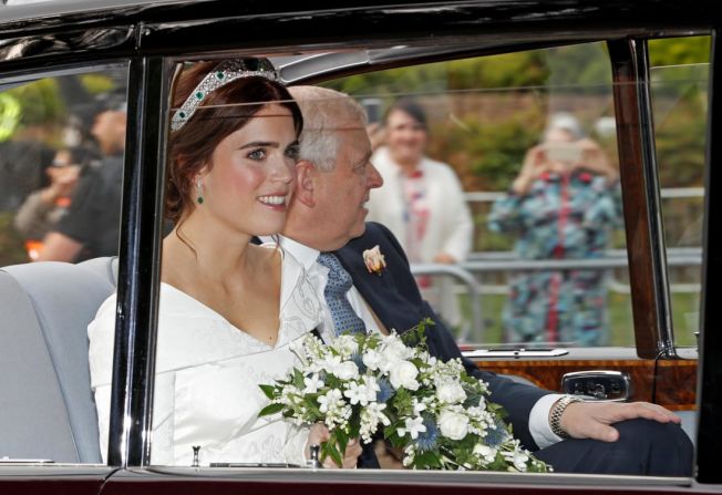 La princesa Eugenia llega a su boda.