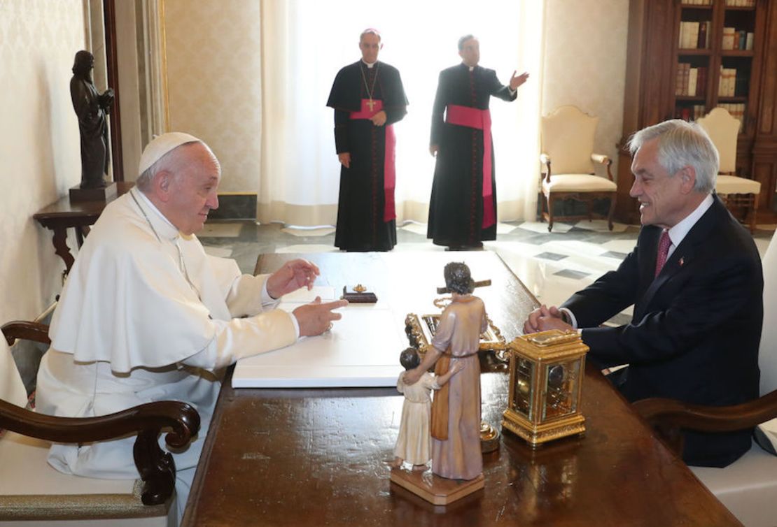 El papa Francisco recibió el sábado en El Vaticano al presidente de Chile, Sebastián Piñera.