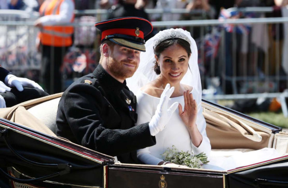 Meghan y Enrique el día de su boda, en mayo pasado.