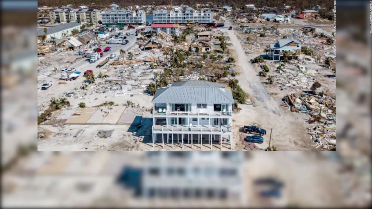 CNNE 578185 - una de las pocas casas que que soportaron el huracan michael en mexico beach