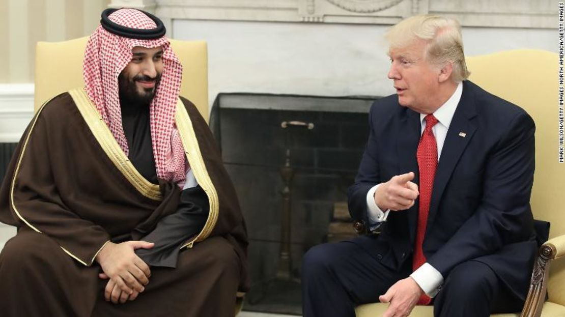 Mohammed bin Salman y Donald Trump.