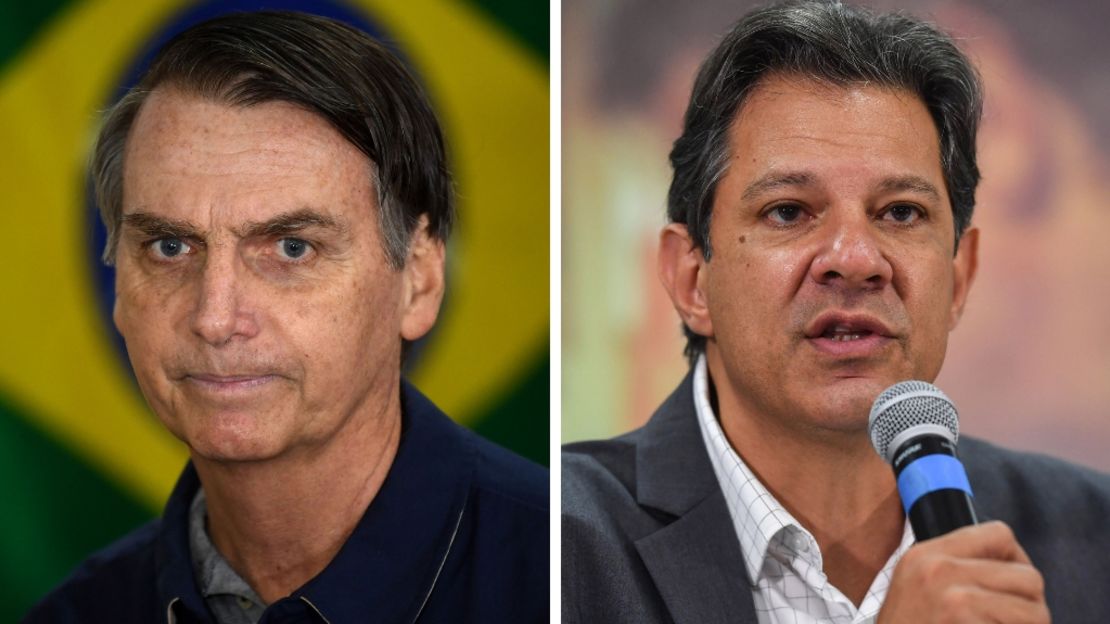 Jair Bolsonaro y Fernando Haddad. Uno de ellos será el próximo presidente de Brasil.