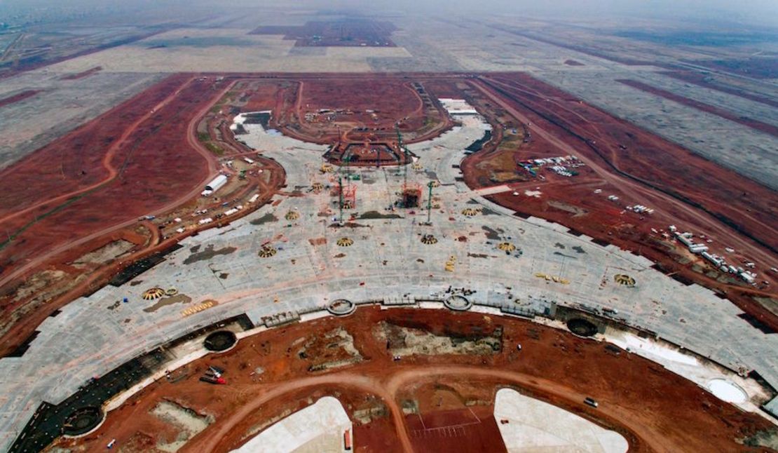 Construcción del nuevo aeropuerto de México.