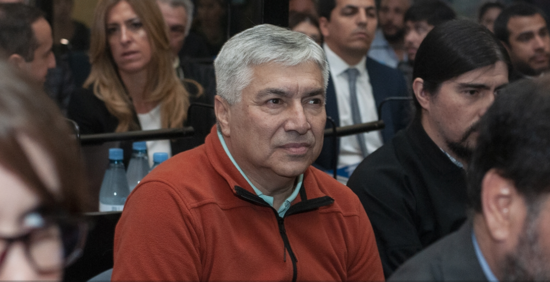 Lázaro Báez durante un juicio oral.