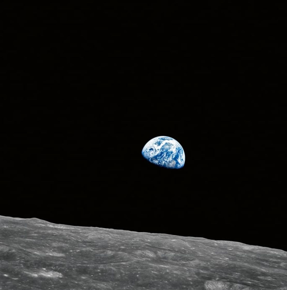 Foto de la misión Apollo 8 que muestra la Tierra.