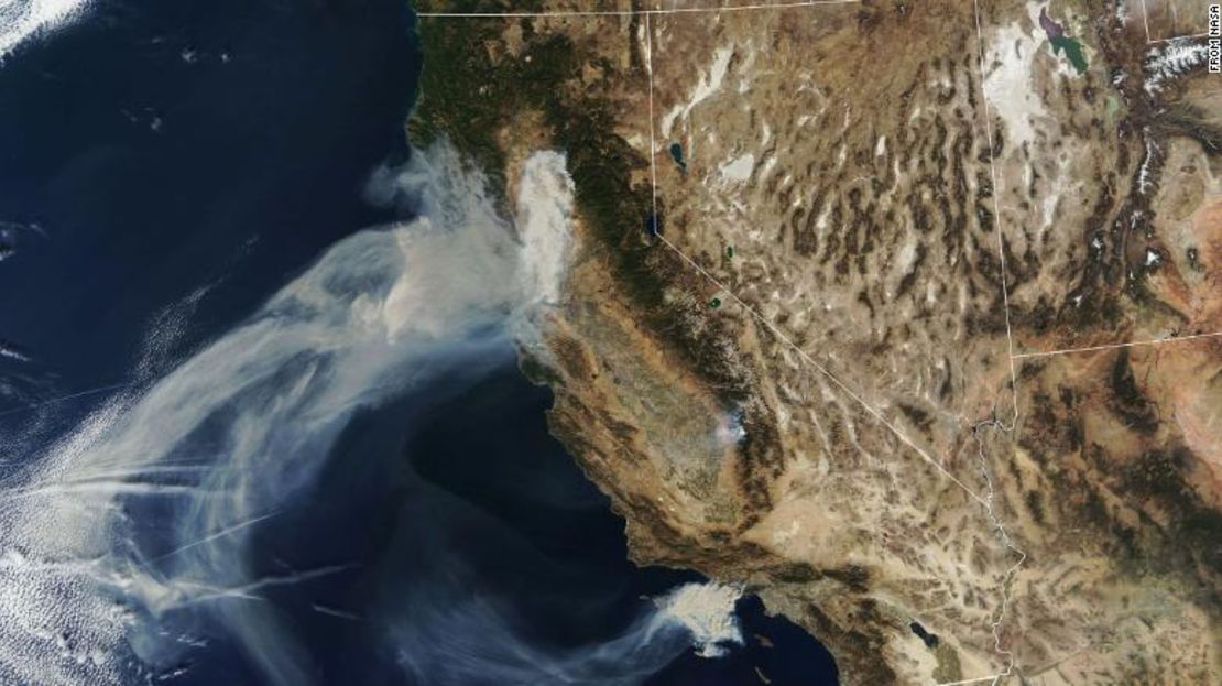 Otros incendios de California, en imágenes capturadas desde el espacio por la NASA.