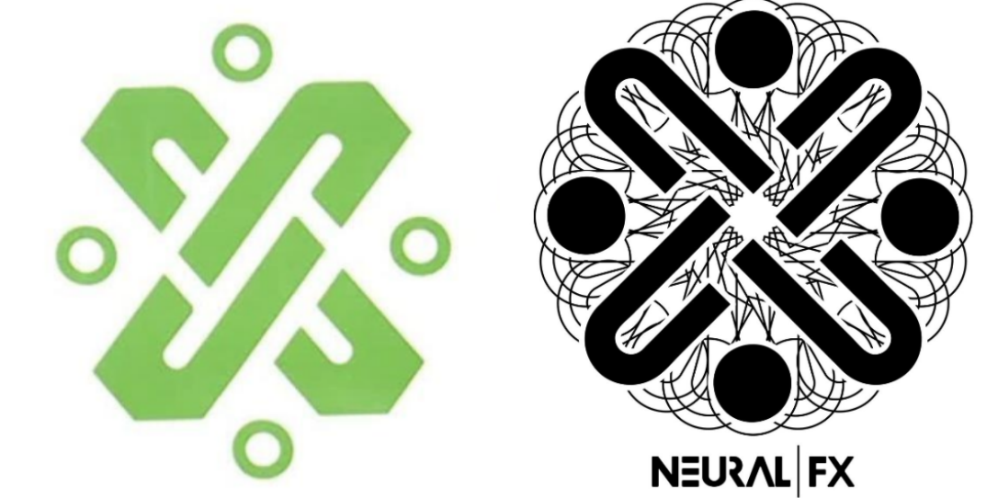 A la izquierda, la imagen institucional que la capital mexicana tendrá una vez inicie su gestión el próximo 5 de diciembre; a la derecha el logo de la banda Neural FX