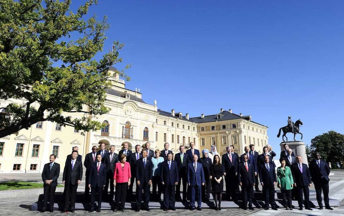 Foto familiar del G20 en 2013 en San Petersburgo, Rusia.