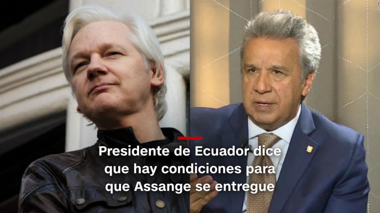 CNNE 594738 - #minutocnn- a julian assange le conviene entregarse, dice lenin moreno