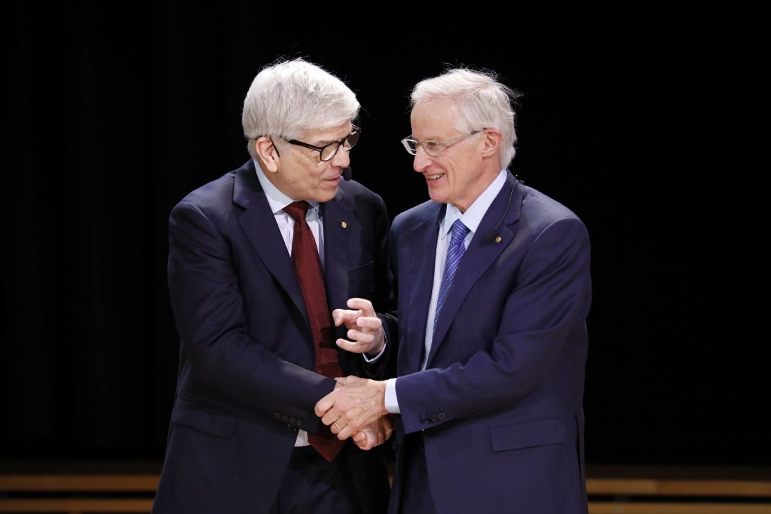 Paul M. Romer y William D. Nordhaus, ambos de Estados Unidos, premios Nobel de Economía.