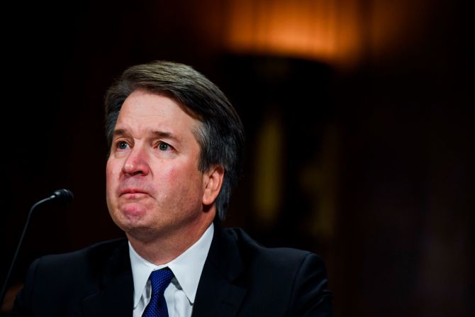 27 de septiembre - Brett Kavanaugh, candidato a la Corte Suprema, declara ante la Comisión Judicial del Senado. Negó la acusación de Christine Blasey Ford y dijo que no se retiraría del proceso de confirmación. Matt McClain / AFP / Getty Images