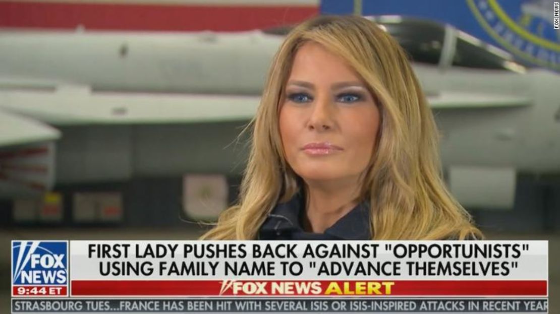 Melania Trump en entrevista con Fox News.