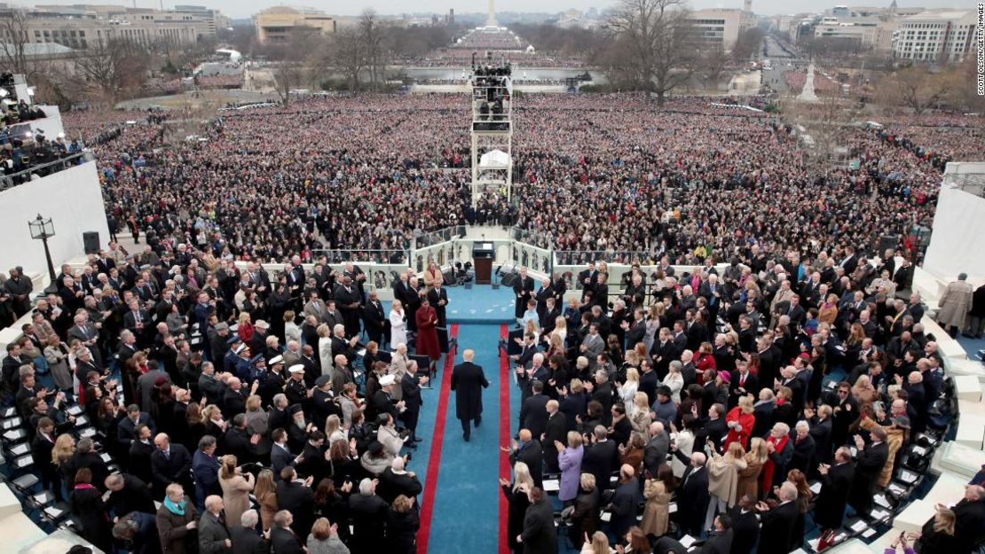 Donald Trump, durante la ceremonia inaugural.