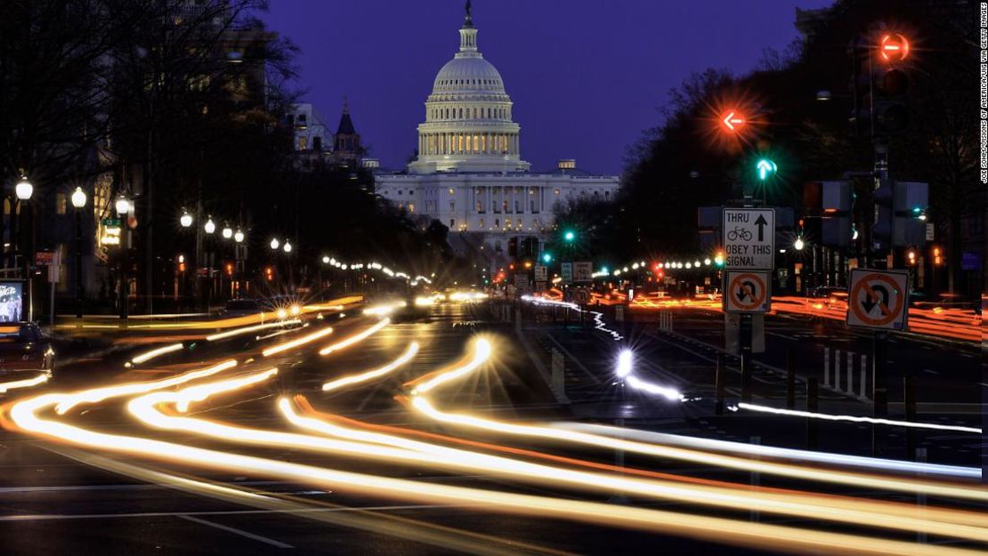 La Avenida Pensilvania hacia el Capitolio de Estados Unidos.