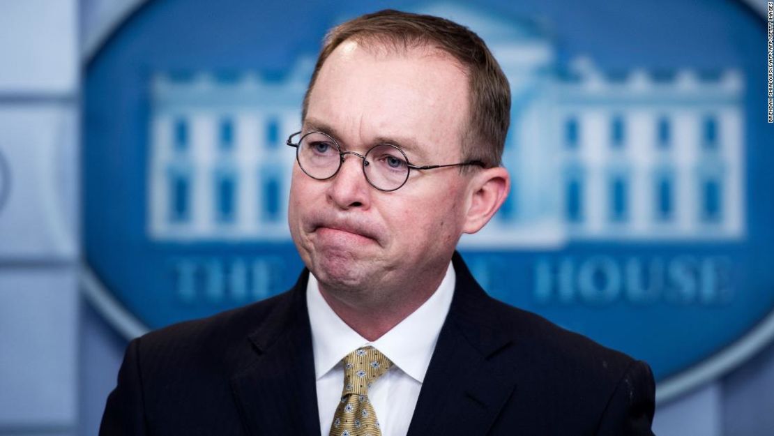 Para Mick Mulvaney, el cierre de gobierno llegaría hasta 2019.