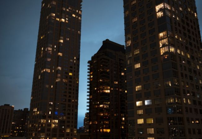 Así se vio el suceso desde el Upper West Side de Manhattan.