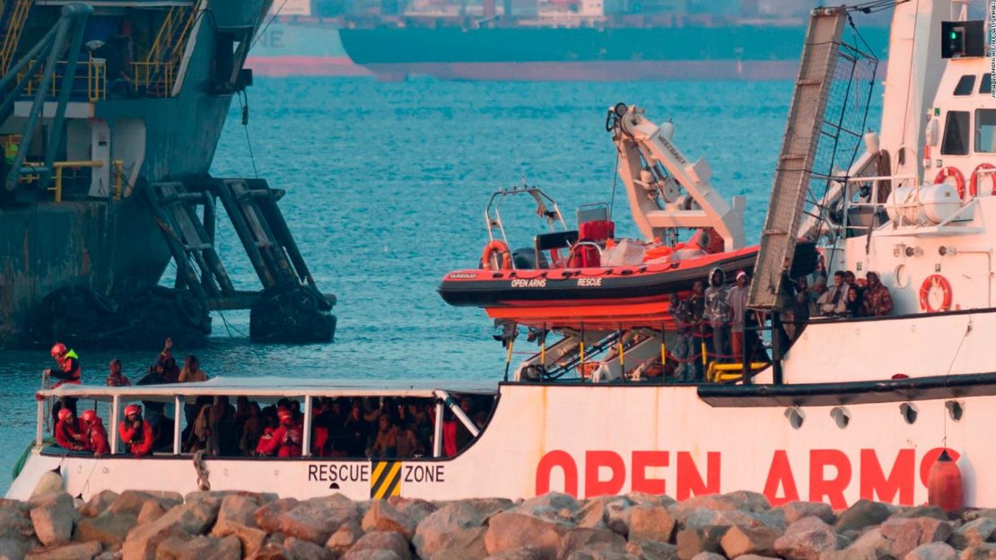 Inmigrantes rescatador en el mar Mediterráneo llegan a España, en una fotografía de archivo.