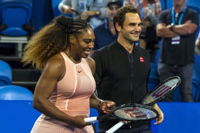 Roger Federer y Serena Williams se enfrentaron por primera vez, y tal vez la última, en un partido oficial.