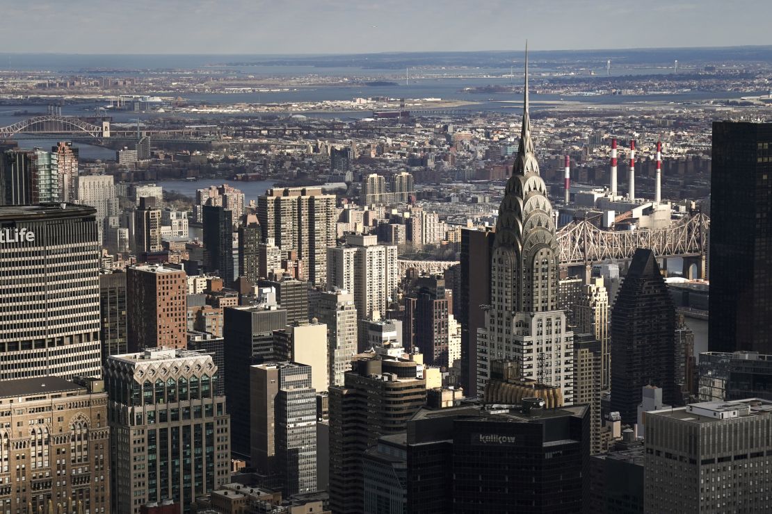 Vista parcial del centro de Manhattan desde uno de sus edificios.