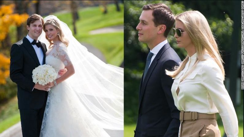 Ivanka Trump y Jared Kushner: En 2009, Ivanka Trump y Kushner se casaron. En 2019, Ivanka Trump y Kushner trabajan en la Casa Blanca.