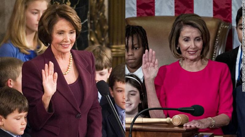 Nancy Pelosi: En 2009, Pelosi fue la primera mujer presidenta de la Cámara.En 2019, Pelosi es nuevo presidente de la Cámara, y sigue siendo la única mujer que ha ocupado el cargo.