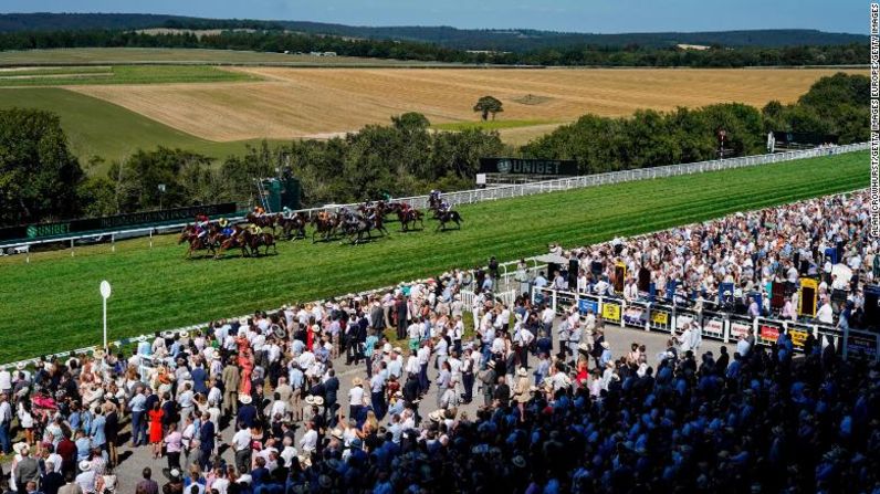 Hipódromo de Goodwood, Inglaterra - El ondulado campo de Sussex se despliega frente a uno de los lugares más icónicos en las carreras planas. Goodwood ha alojado las carreras desde 1802 y ofrece el espacio perfecto para el famoso encuentro Goodwood Glorious.