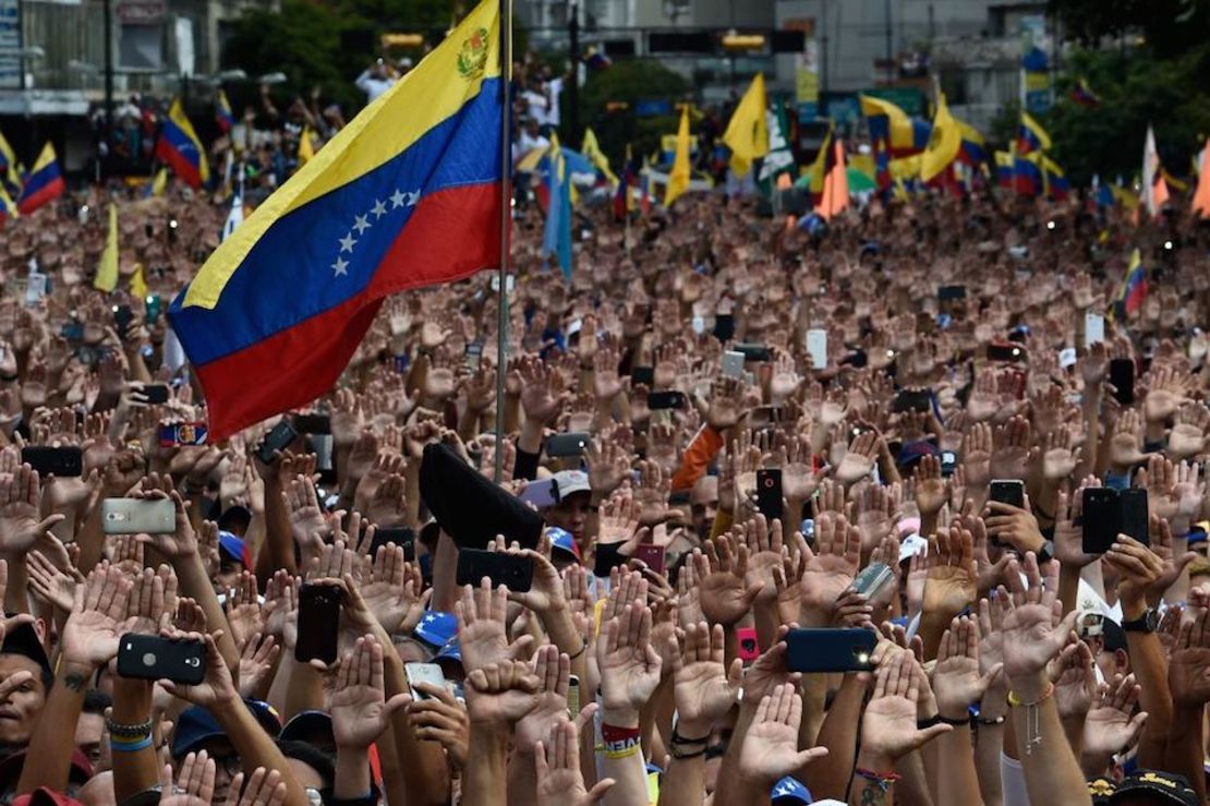 Marcha contra el gobierno de Nicolás Maduro en Caracas.