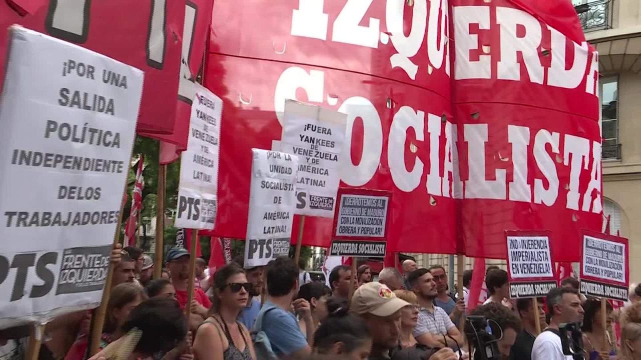 CNNE 610873 - ni maduro ni guaido- asi protesta la izquierda en argentina