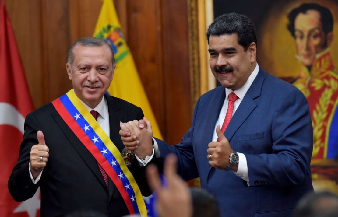 Maduro y Erdogan en el Palacio de Miraflores el 3 de diciembre de 2018.