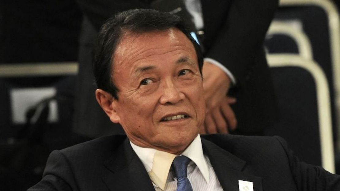 Taro Aso, vice primer ministro y ministro de Finanzas de Japón.