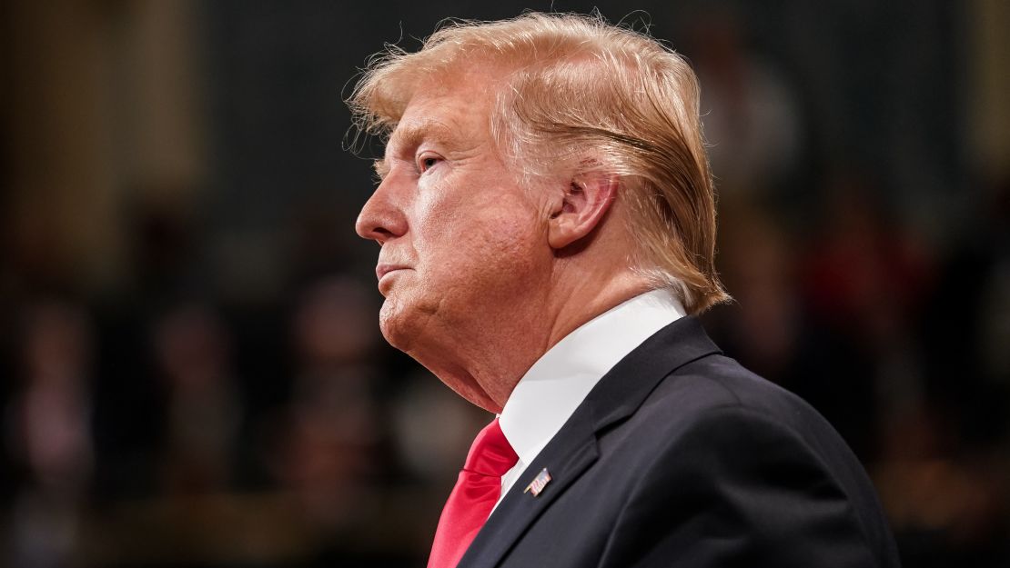 El presidente de los EE. UU., Donald Trump, durante su discurso del estado de la Unión en la Cámara de Representantes de EE.UU. el 5 de febrero de 2019 en Washington. Crédito: Doug Mills-Pool / Getty Images