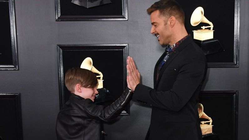 Ricky Martin y su hijo MAtteo.