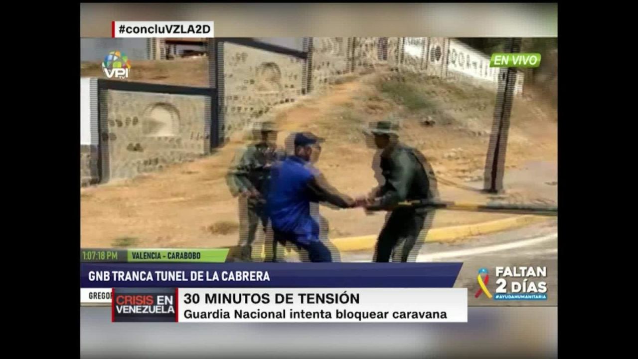 CNNE 618440 - bloqueo del acceso al tunel la cabrera en venezuela