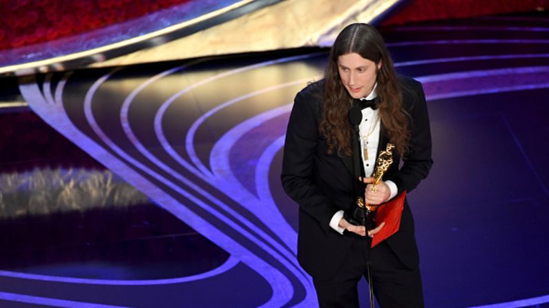 Ludwig Goransson recibe el Oscar a mejor banda sonora por "Black Panther" (Kevin Winter/Getty Images).