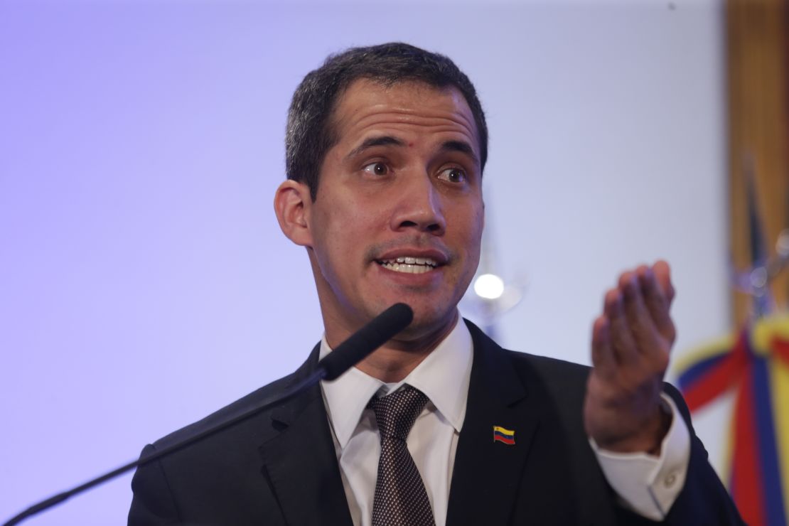 Juan Guaidó, durante su visita a Buenos Aires, Argentina.